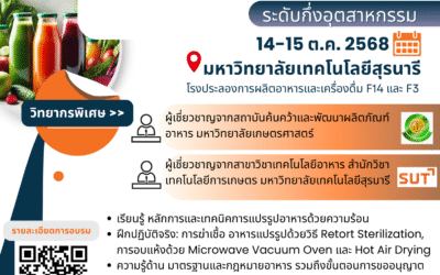 อบรมเชิงปฎิบัติการ แปรรูปอาหารโดยใช้ความร้อน